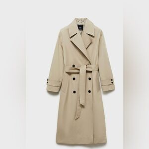 New Mango LONG OVERSIZED DOUBLE-BREASTED TRENCH COAT